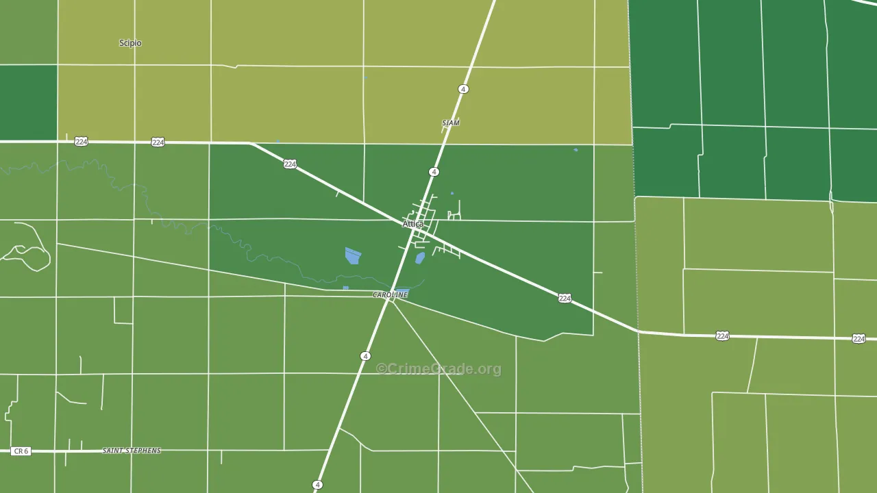 44807, OH Map of Drug-Related Crime Rates
