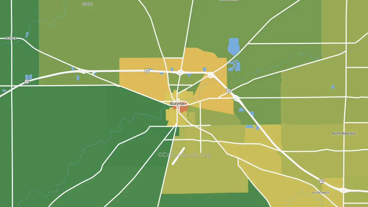 44820, OH Map of Drug-Related Crime Rates
