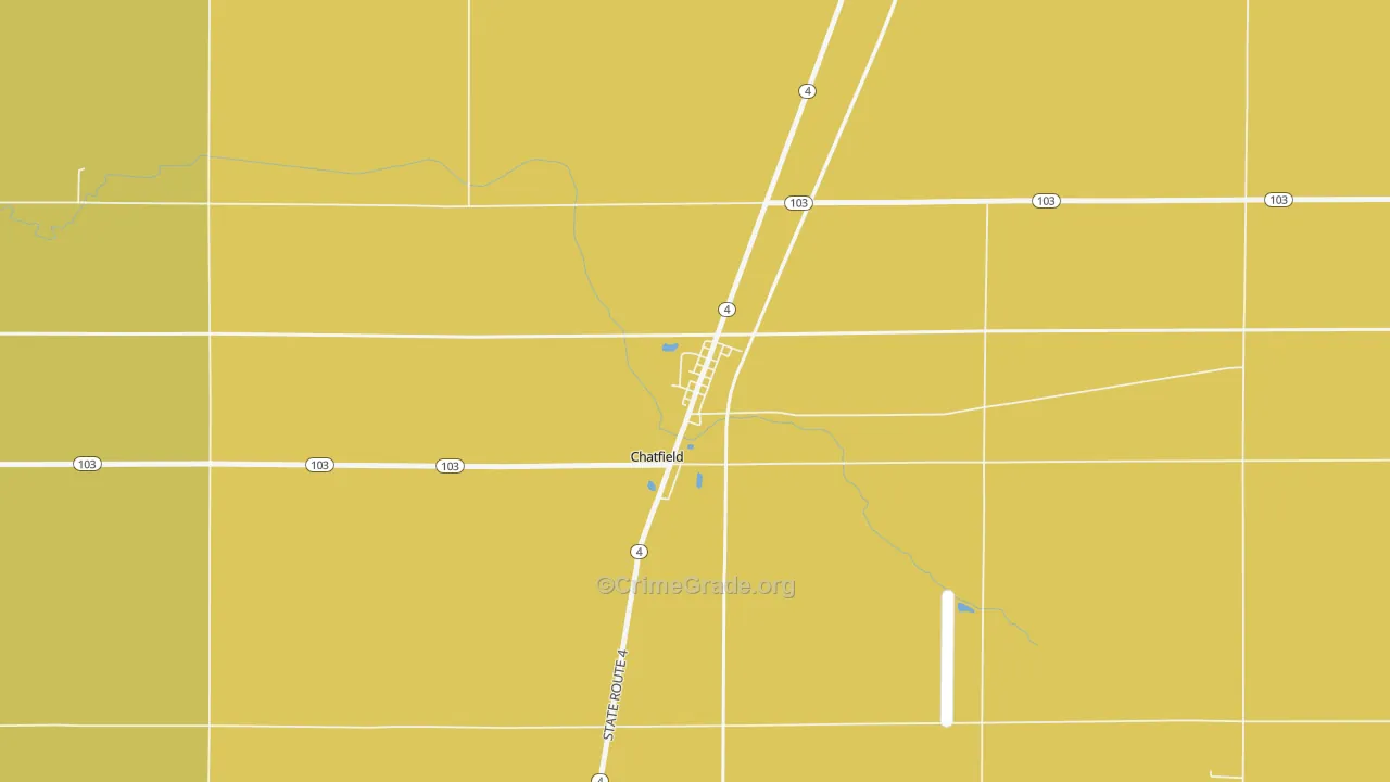 44825, OH Map of Drug-Related Crime Rates