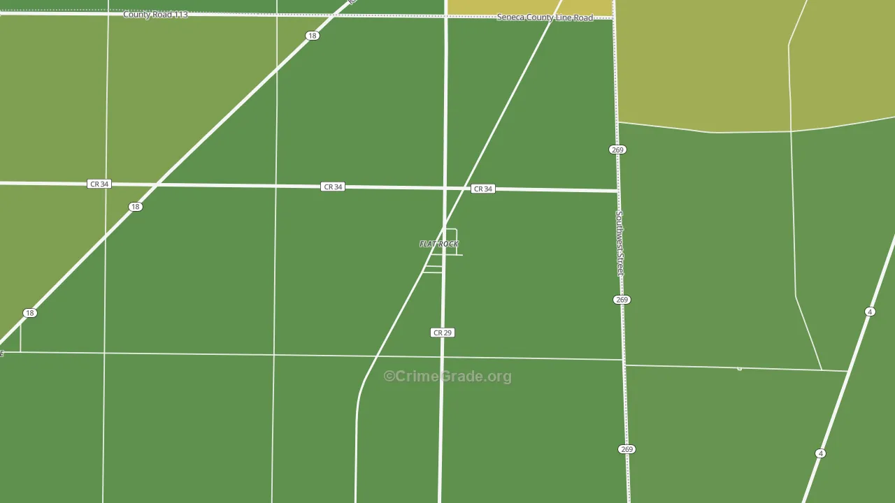 44828, OH Map of Drug-Related Crime Rates