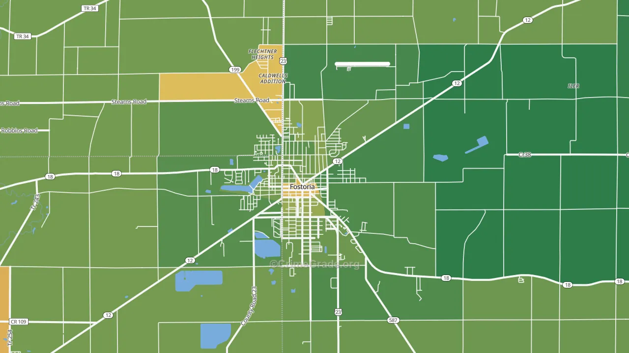 44830, OH Map of Drug-Related Crime Rates