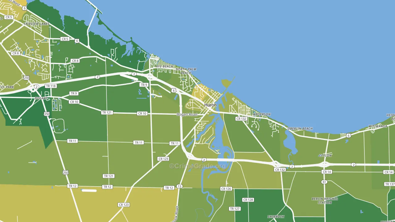 44839, OH Map of Drug-Related Crime Rates