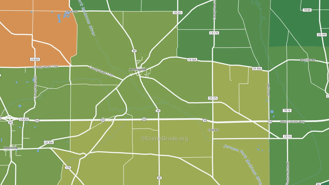 44840, OH Map of Drug-Related Crime Rates
