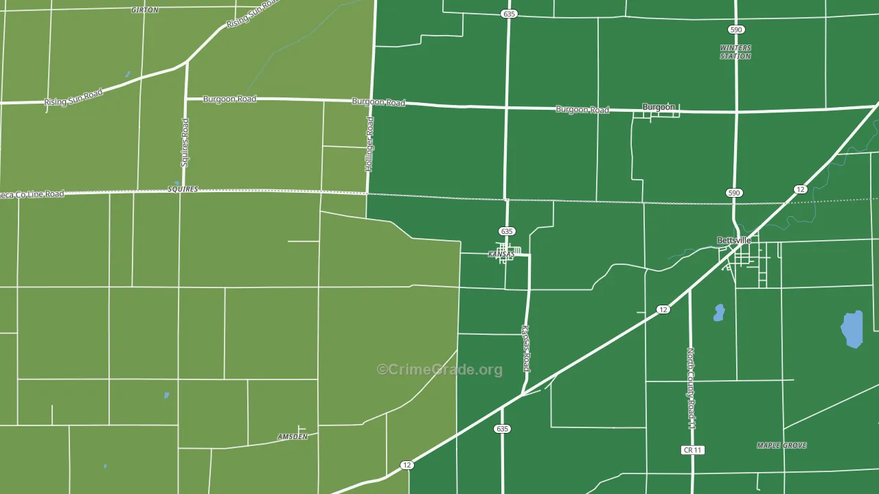 44841, OH Map of Drug-Related Crime Rates