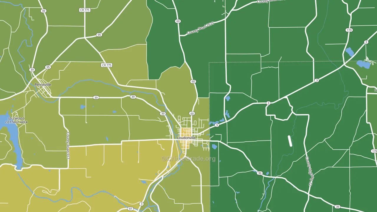 44842, OH Map of Drug-Related Crime Rates
