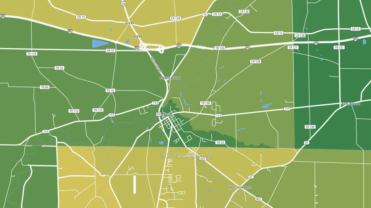 44846, OH Map of Drug-Related Crime Rates