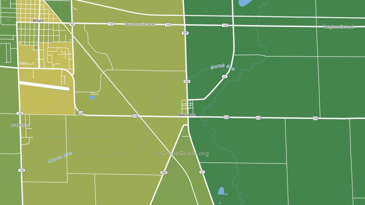44850, OH Map of Drug-Related Crime Rates