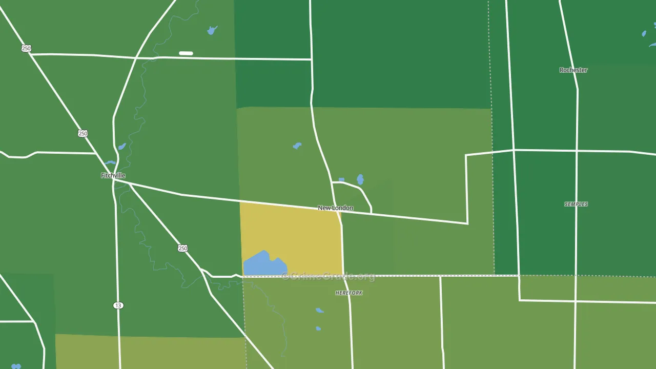 44851, OH Map of Drug-Related Crime Rates