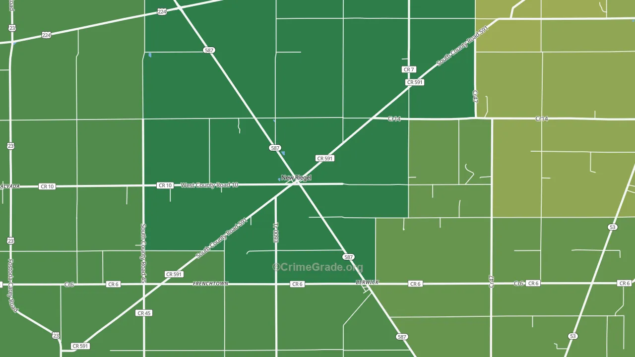 44853, OH Map of Drug-Related Crime Rates