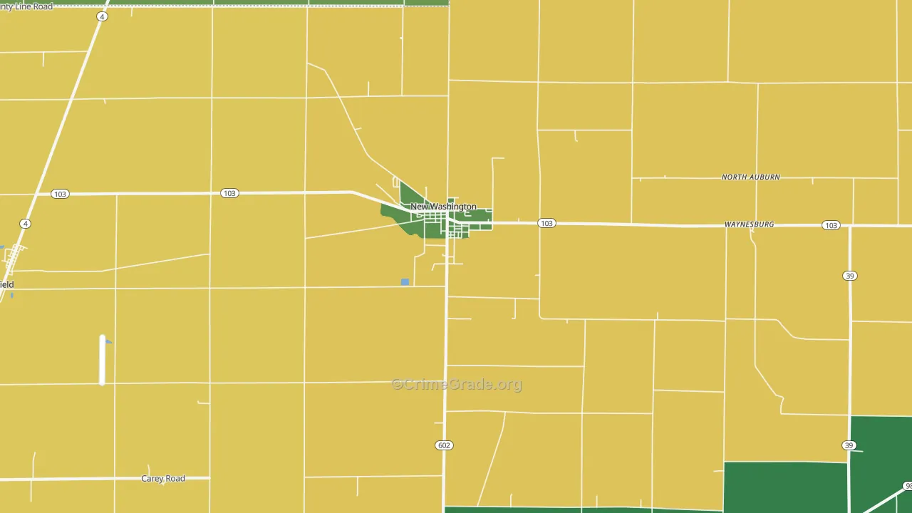 44854, OH Map of Drug-Related Crime Rates
