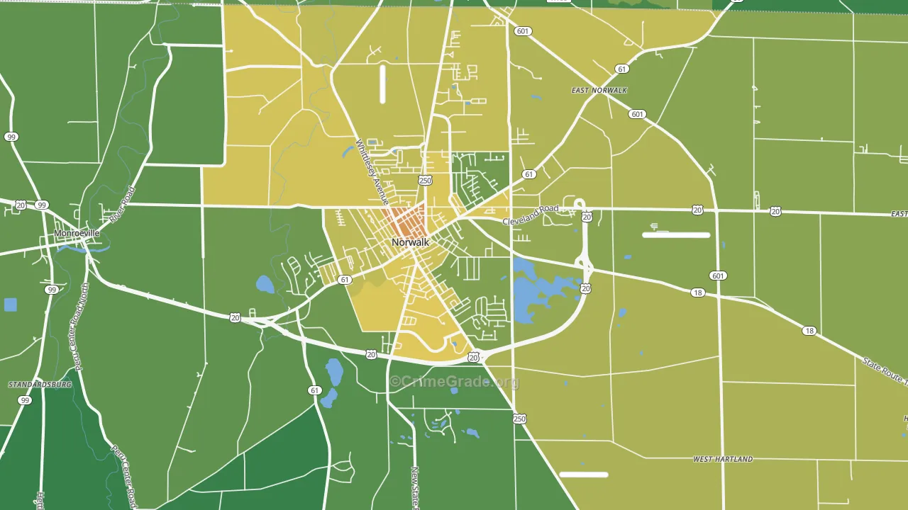 44857, OH Map of Drug-Related Crime Rates