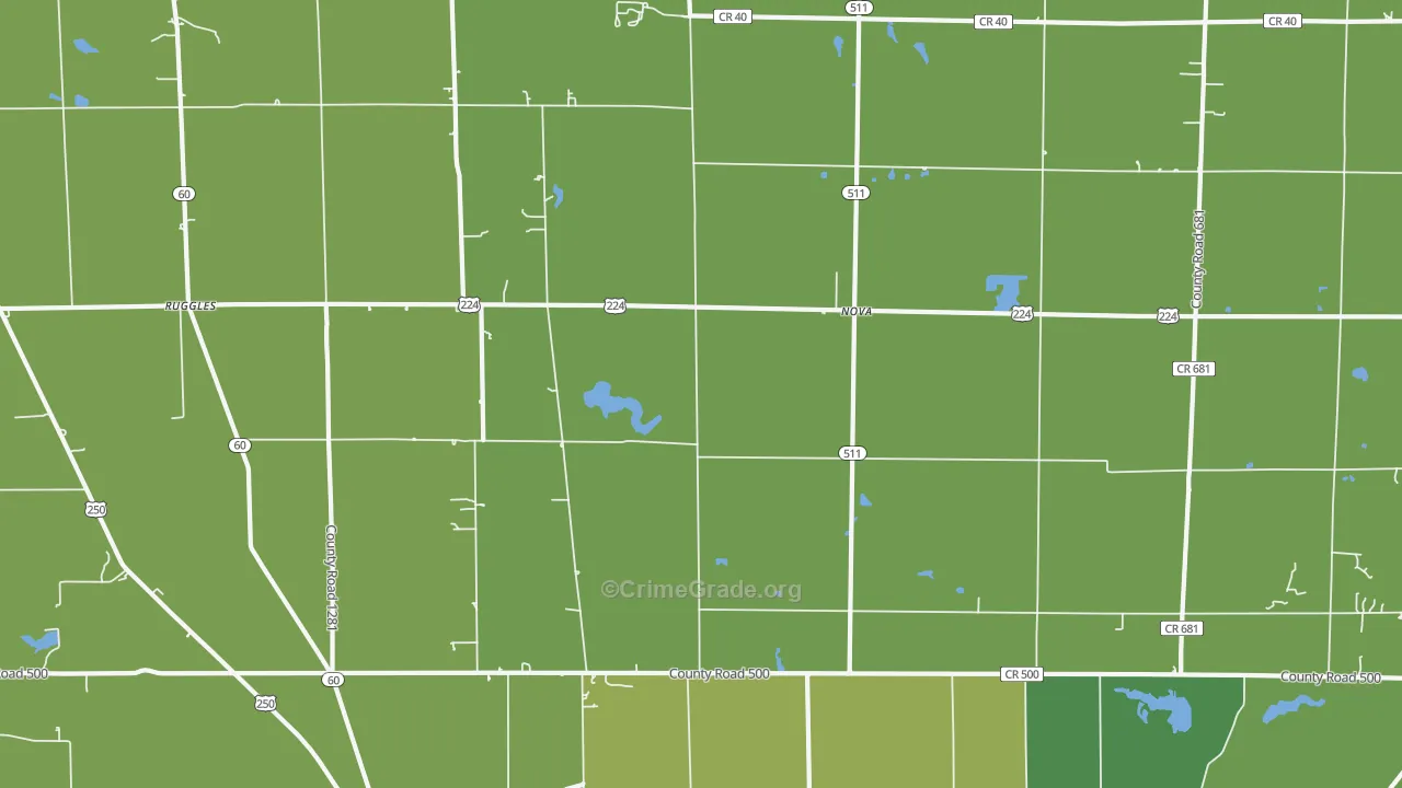 44859, OH Map of Drug-Related Crime Rates