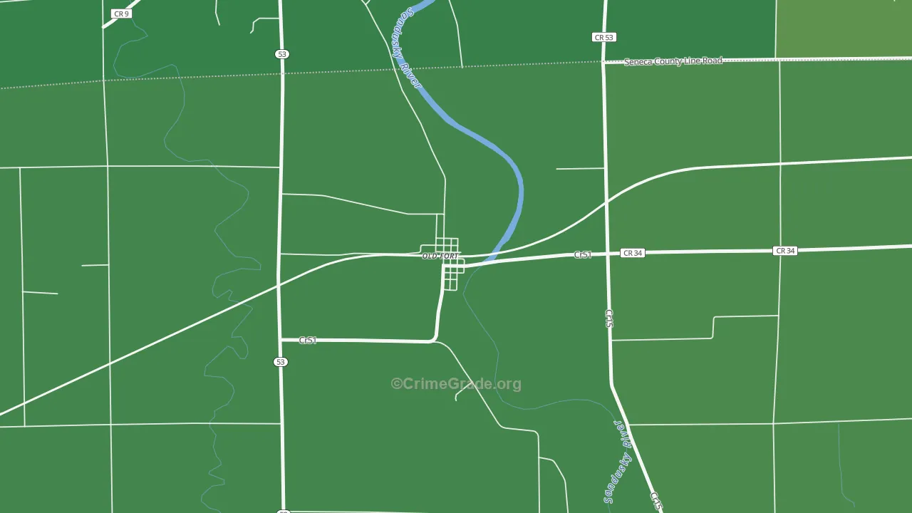 44861, OH Map of Drug-Related Crime Rates