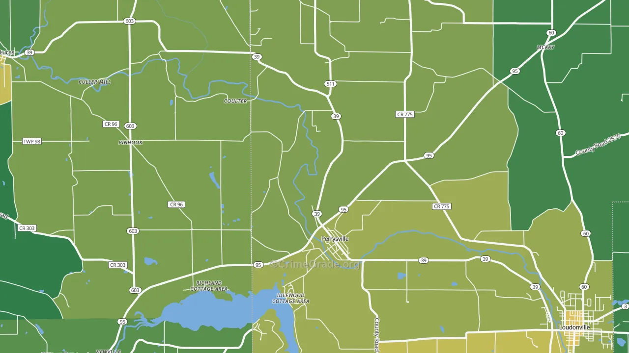 44864, OH Map of Drug-Related Crime Rates