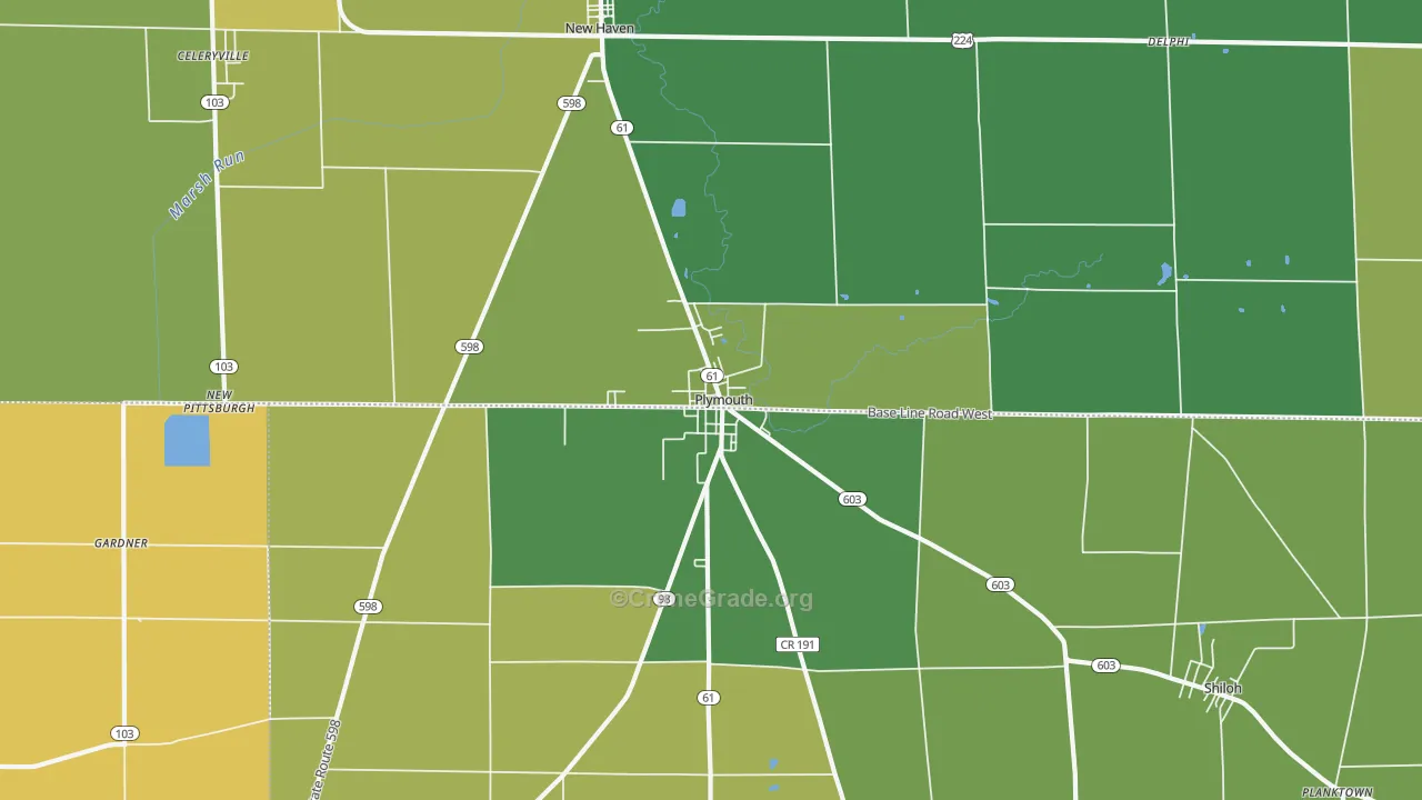 44865, OH Map of Drug-Related Crime Rates