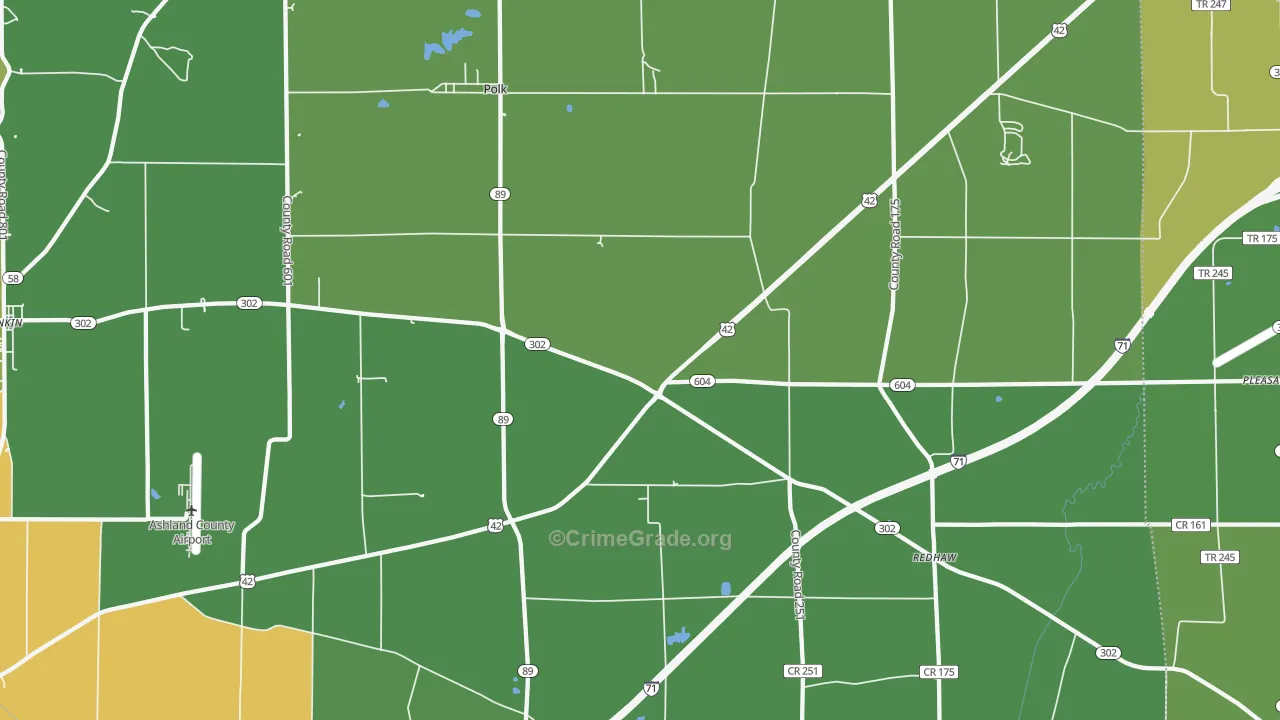 44866, OH Map of Drug-Related Crime Rates