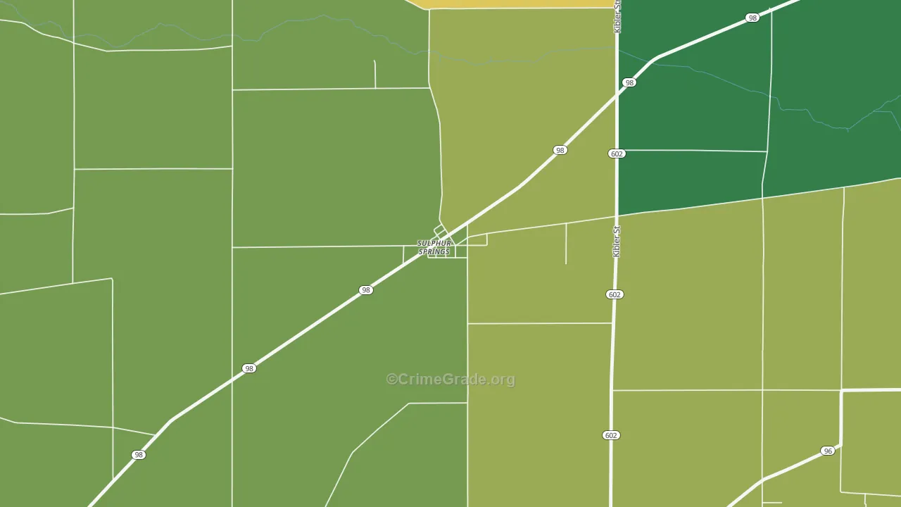 44881, OH Map of Drug-Related Crime Rates