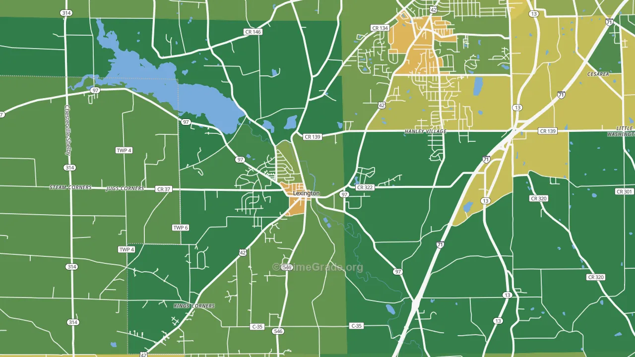 44904, OH Map of Drug-Related Crime Rates