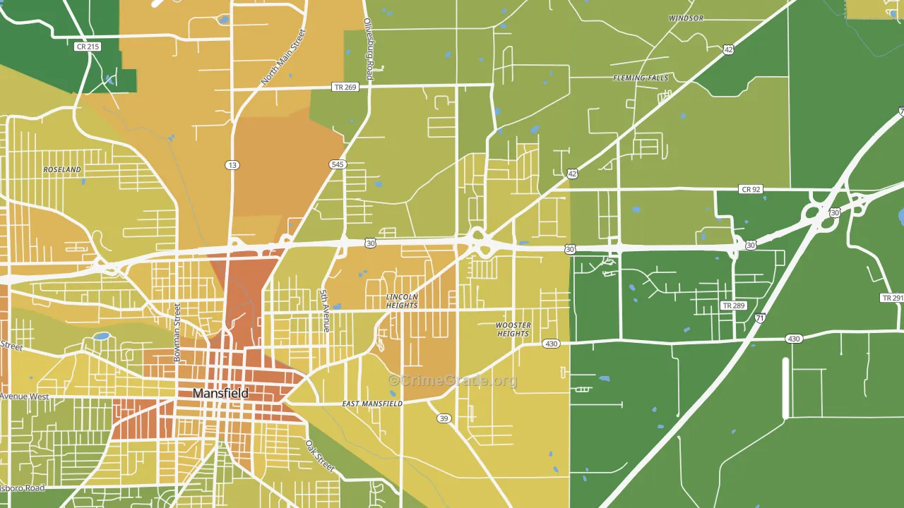 44905, OH Map of Drug-Related Crime Rates