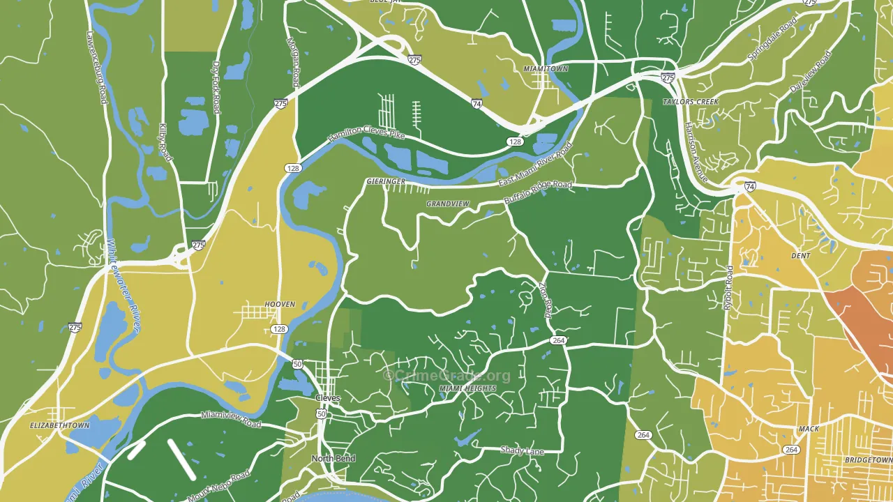 45002, OH Map of Drug-Related Crime Rates