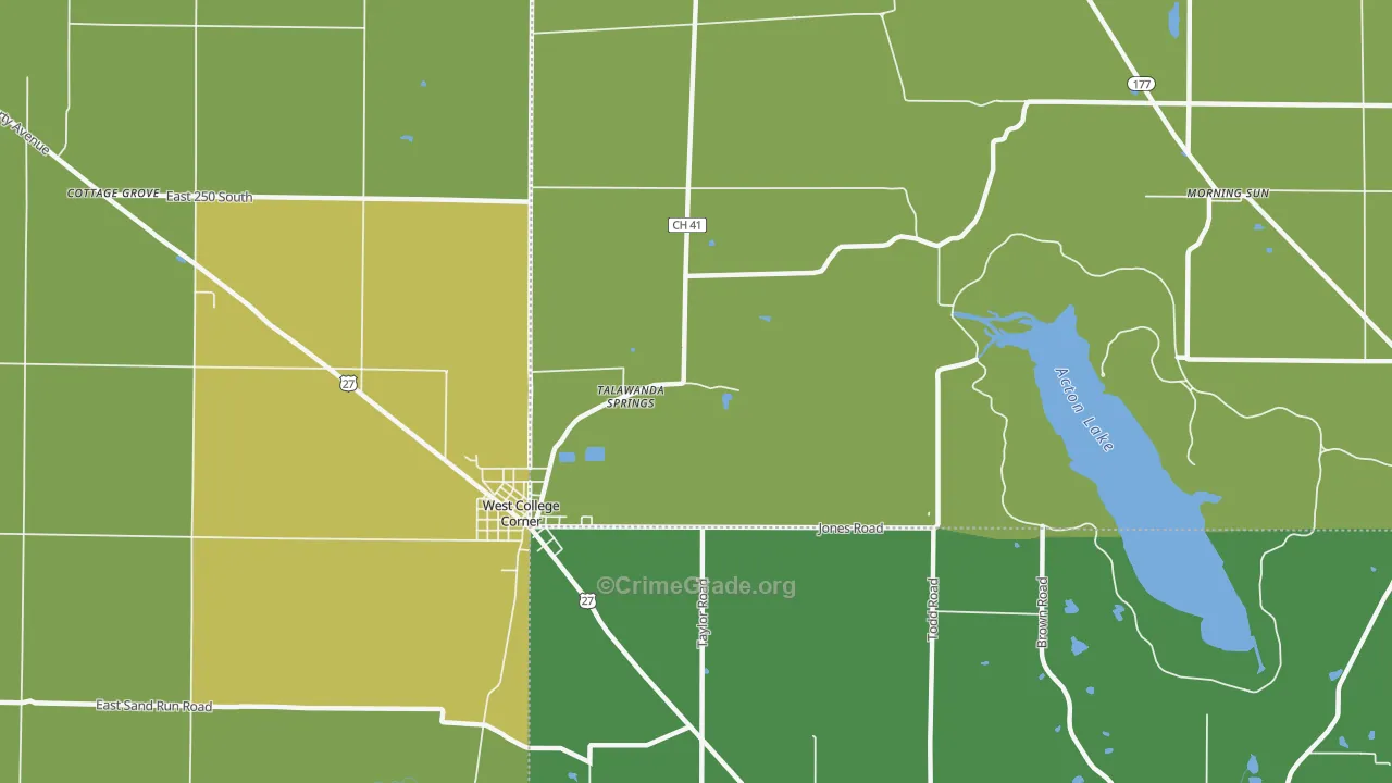 45003, OH Map of Drug-Related Crime Rates