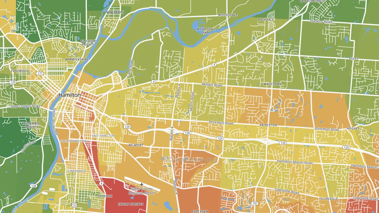 45011, OH Map of Drug-Related Crime Rates
