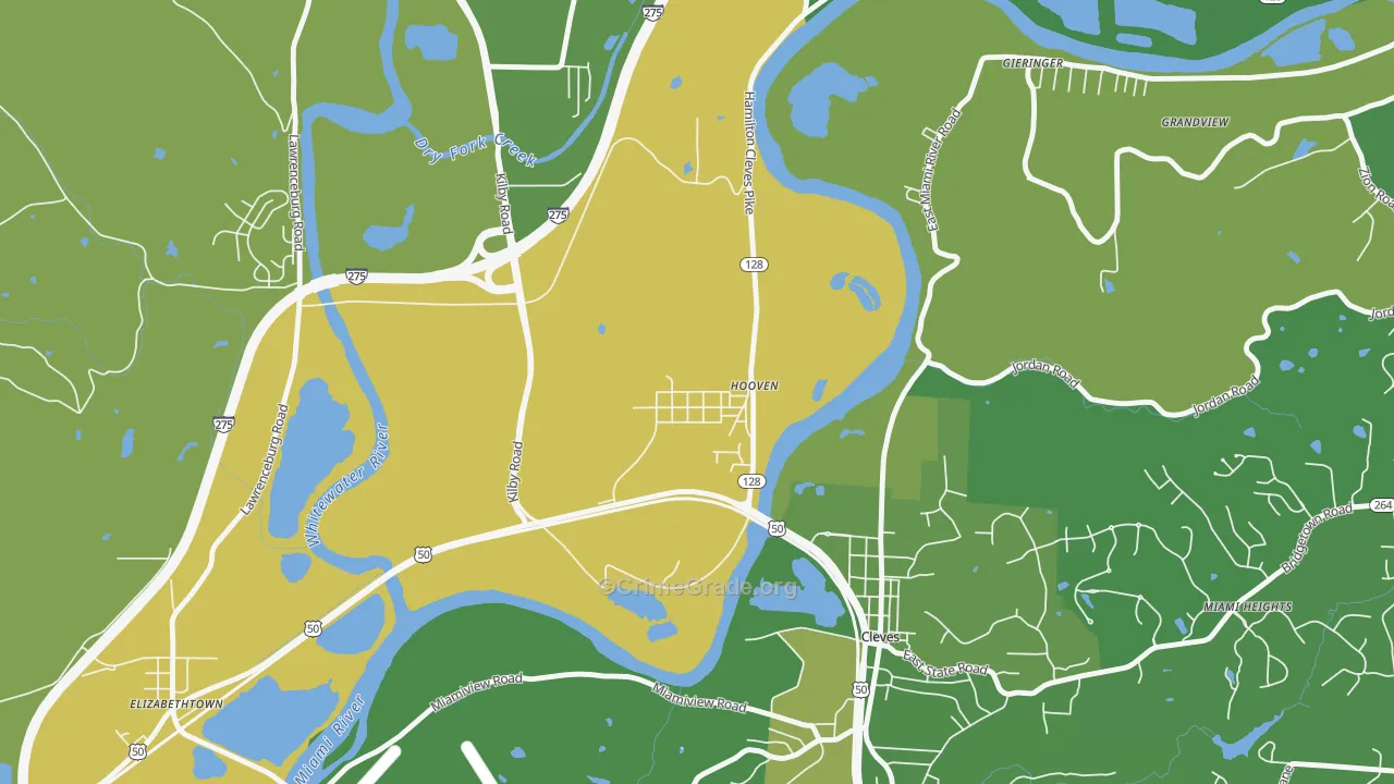 45033, OH Map of Drug-Related Crime Rates