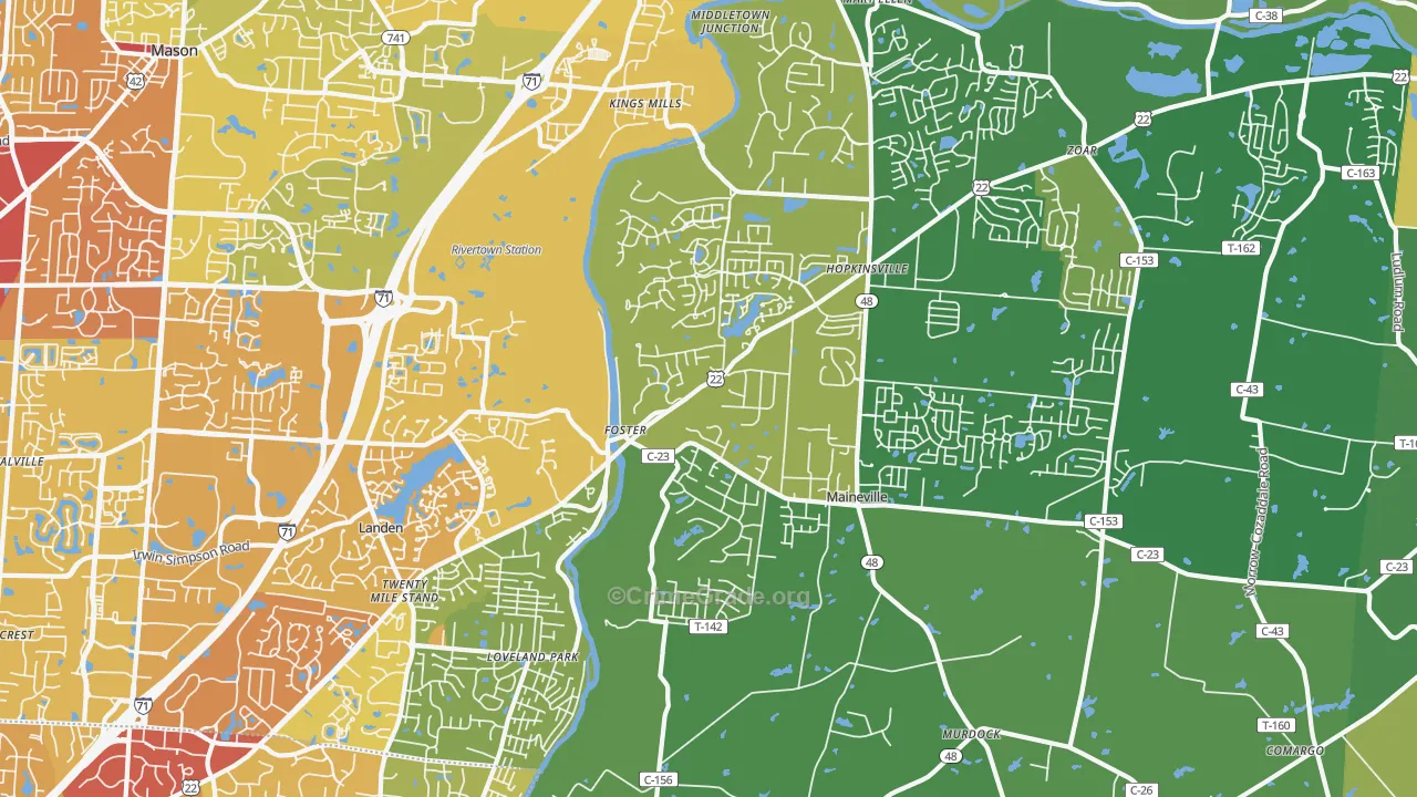 45039, OH Map of Drug-Related Crime Rates