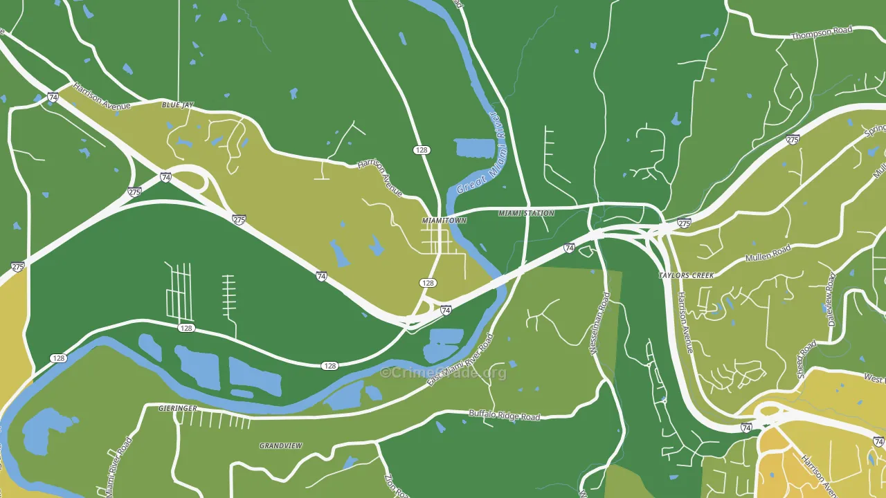 45041, OH Map of Drug-Related Crime Rates