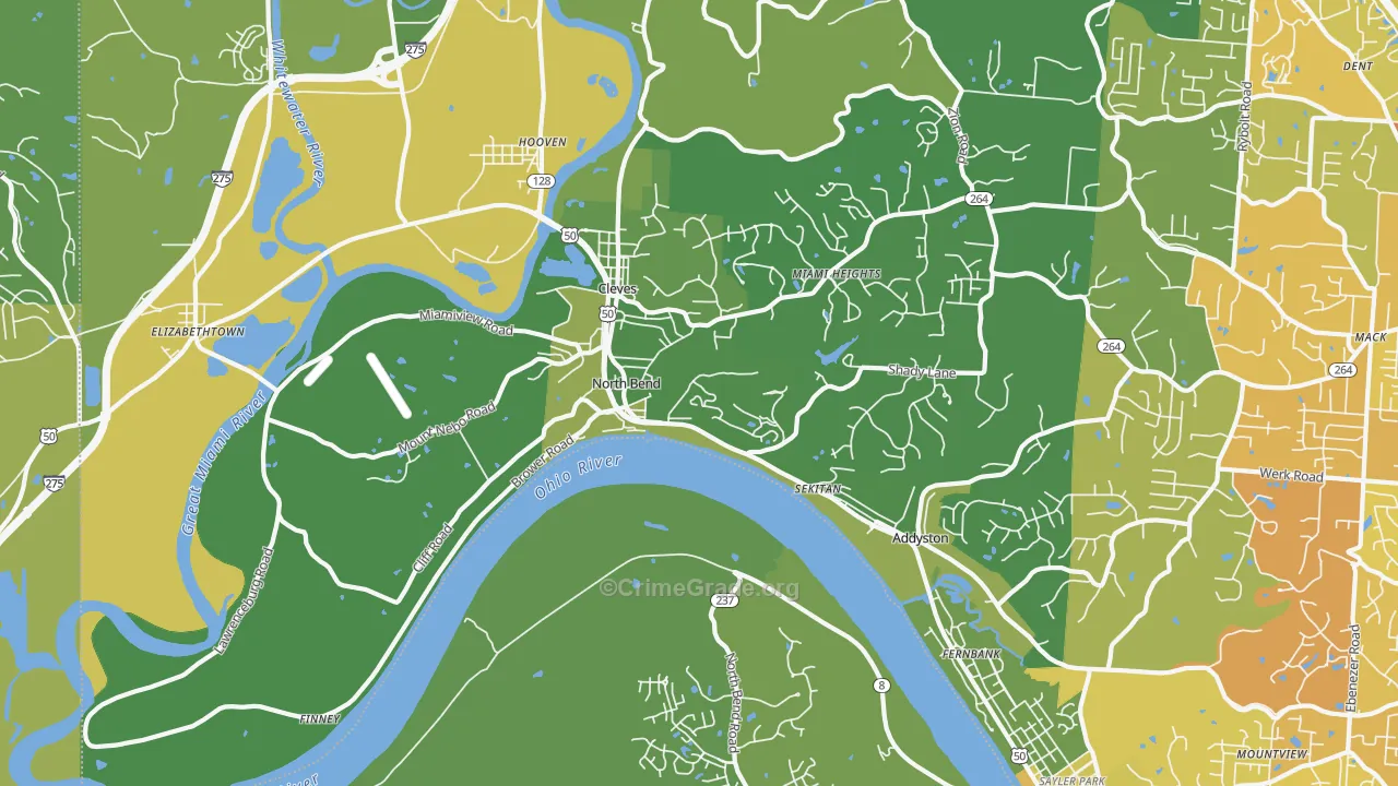 45052, OH Map of Drug-Related Crime Rates