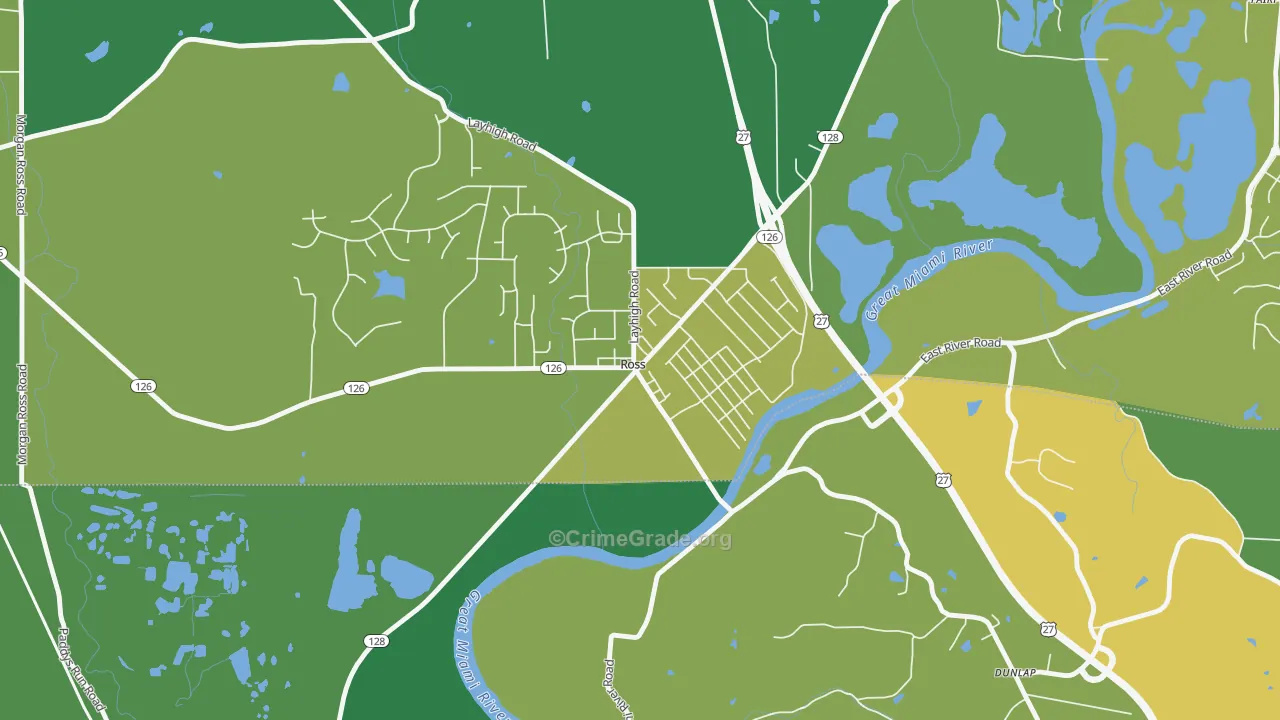 45061, OH Map of Drug-Related Crime Rates