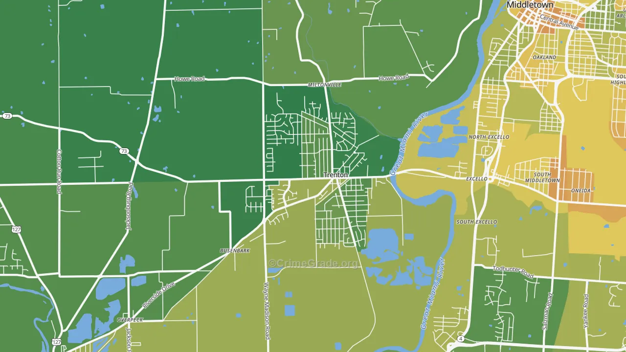 45067, OH Map of Drug-Related Crime Rates