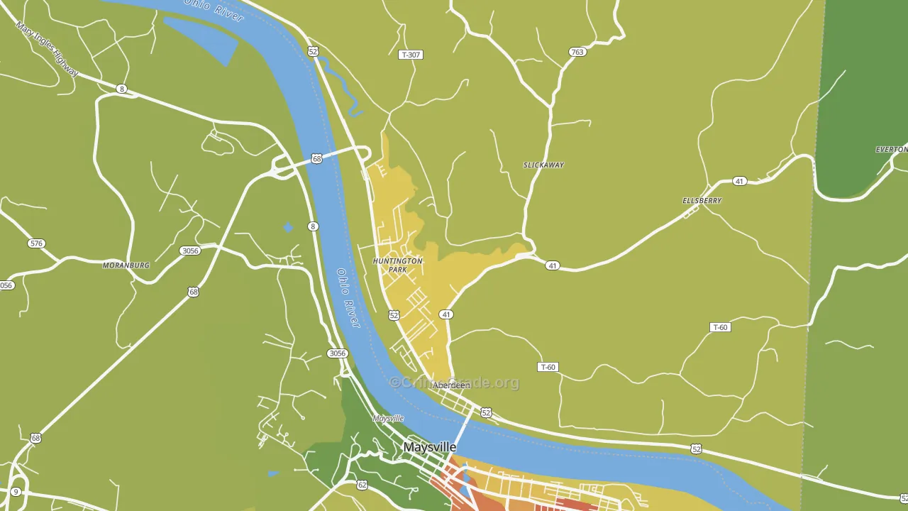 45101, OH Map of Drug-Related Crime Rates