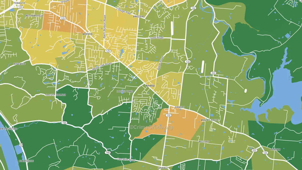 45102, OH Map of Drug-Related Crime Rates