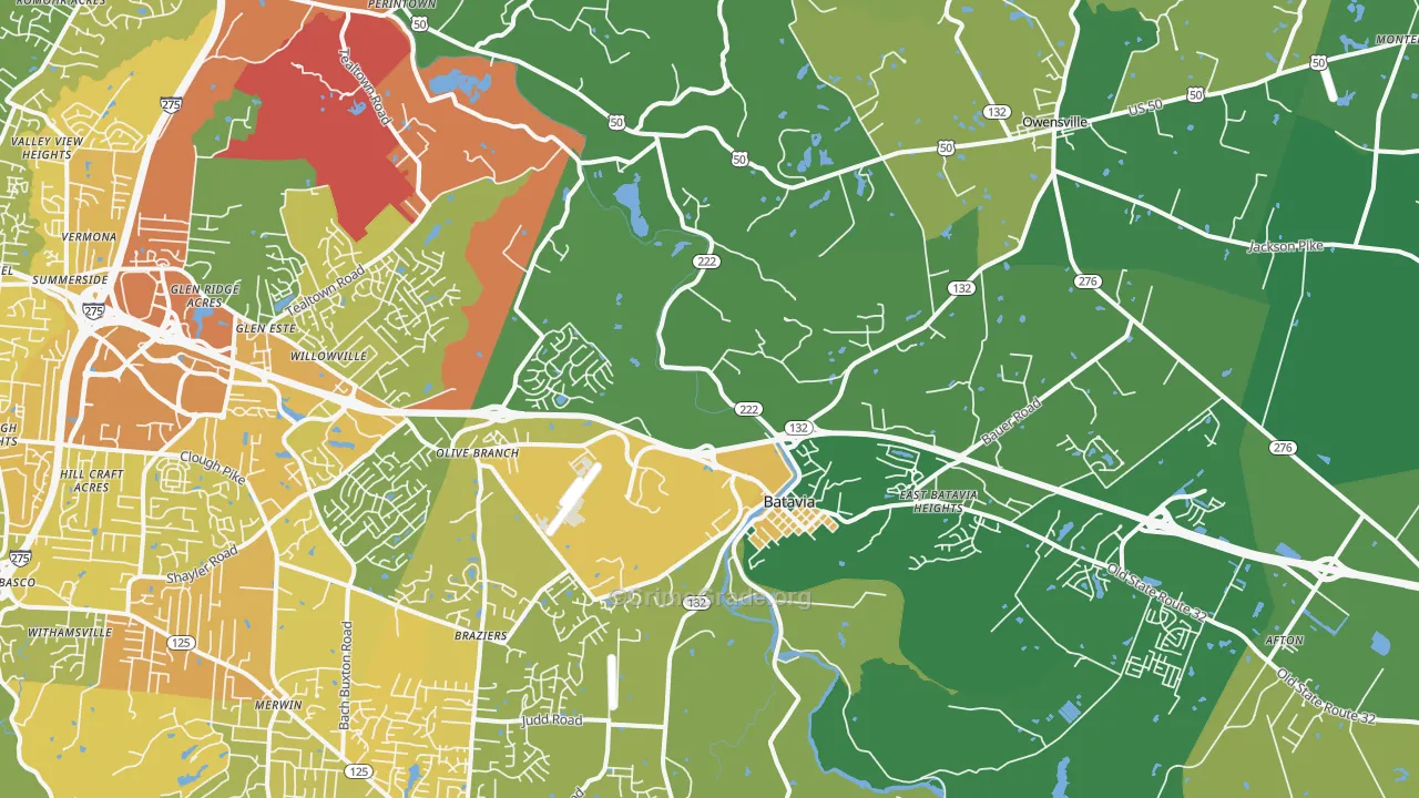 45103, OH Map of Drug-Related Crime Rates