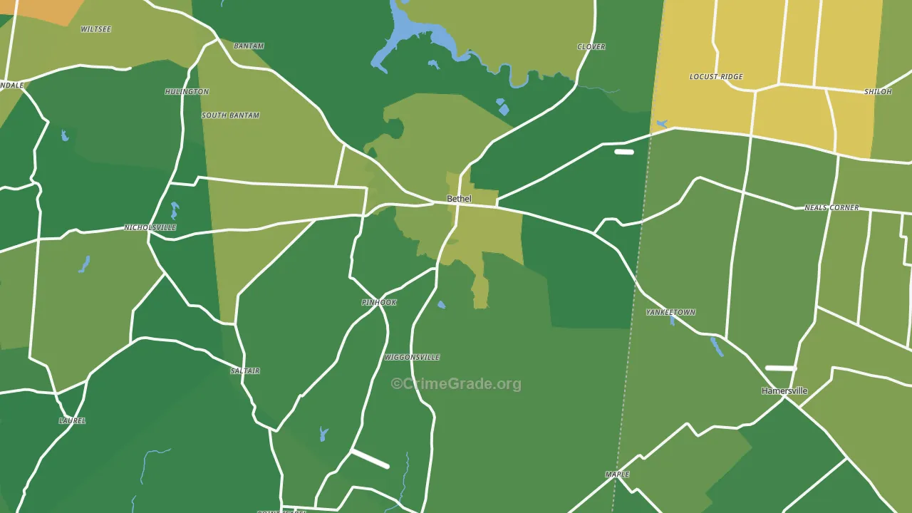 45106, OH Map of Drug-Related Crime Rates