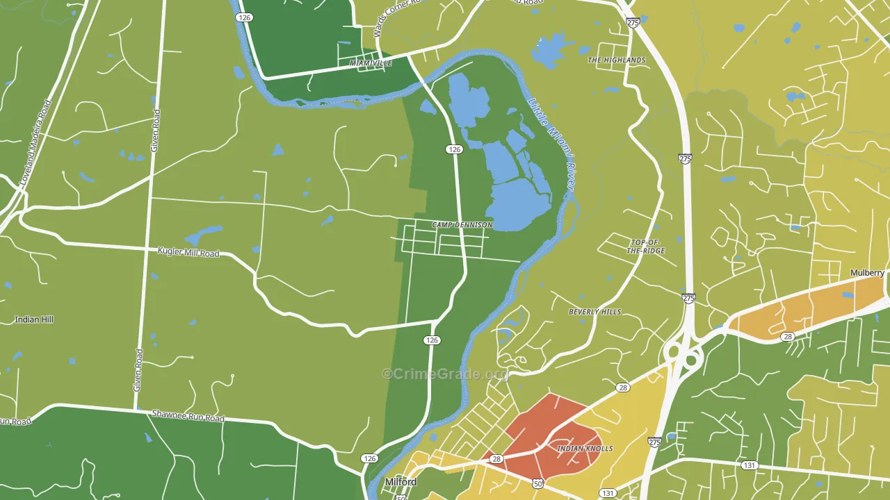 45111, OH Map of Drug-Related Crime Rates