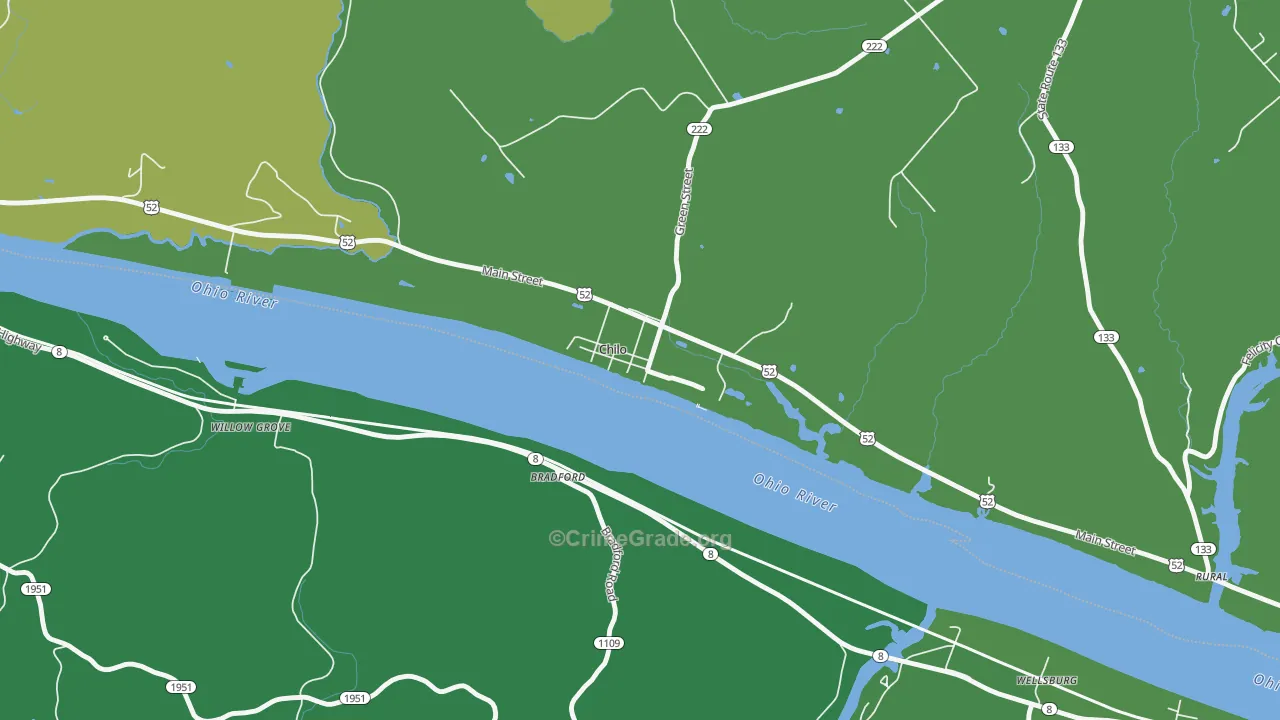 45112, OH Map of Drug-Related Crime Rates