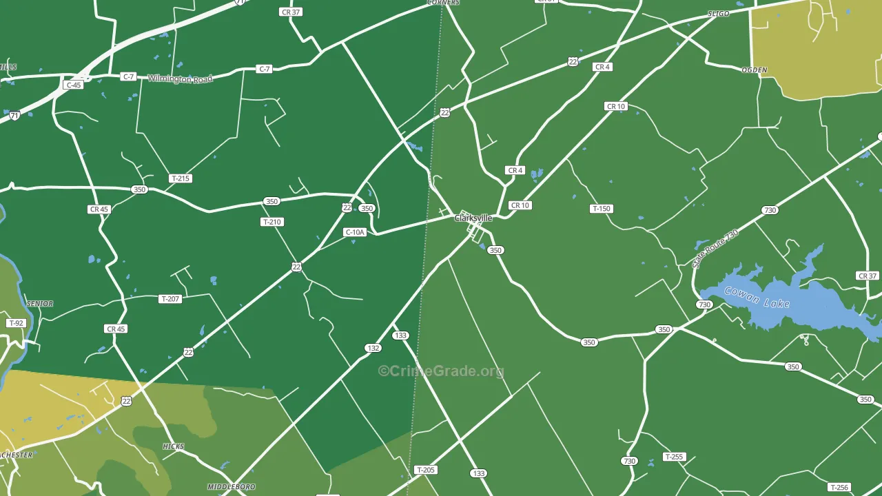 45113, OH Map of Drug-Related Crime Rates