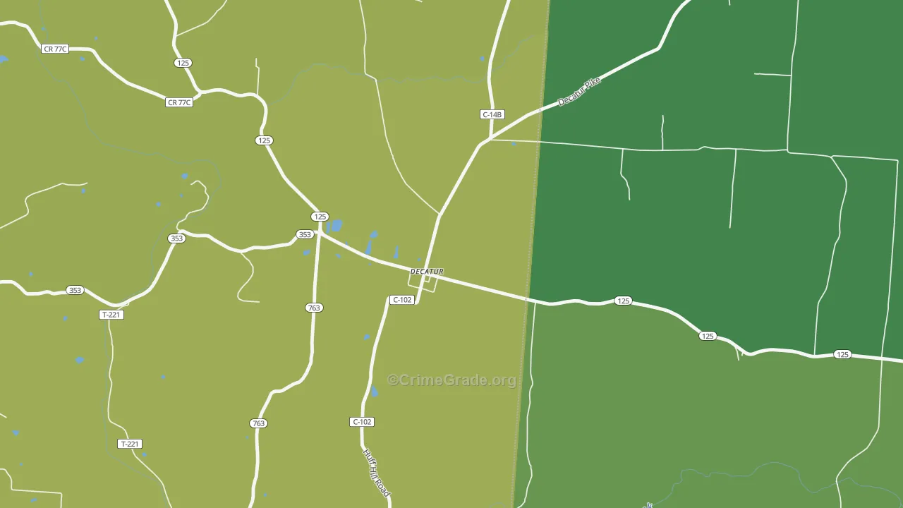 45115, OH Map of Drug-Related Crime Rates