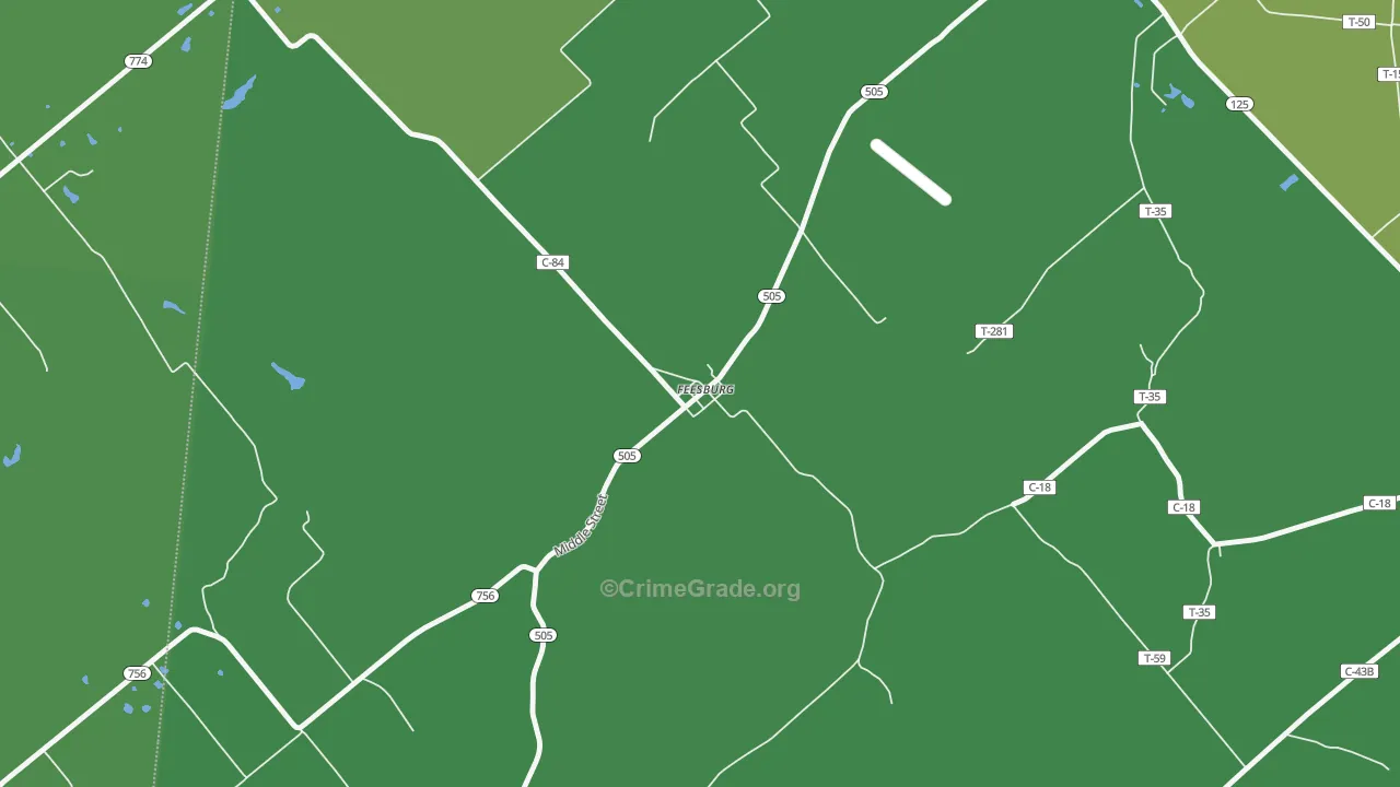 45119, OH Map of Drug-Related Crime Rates