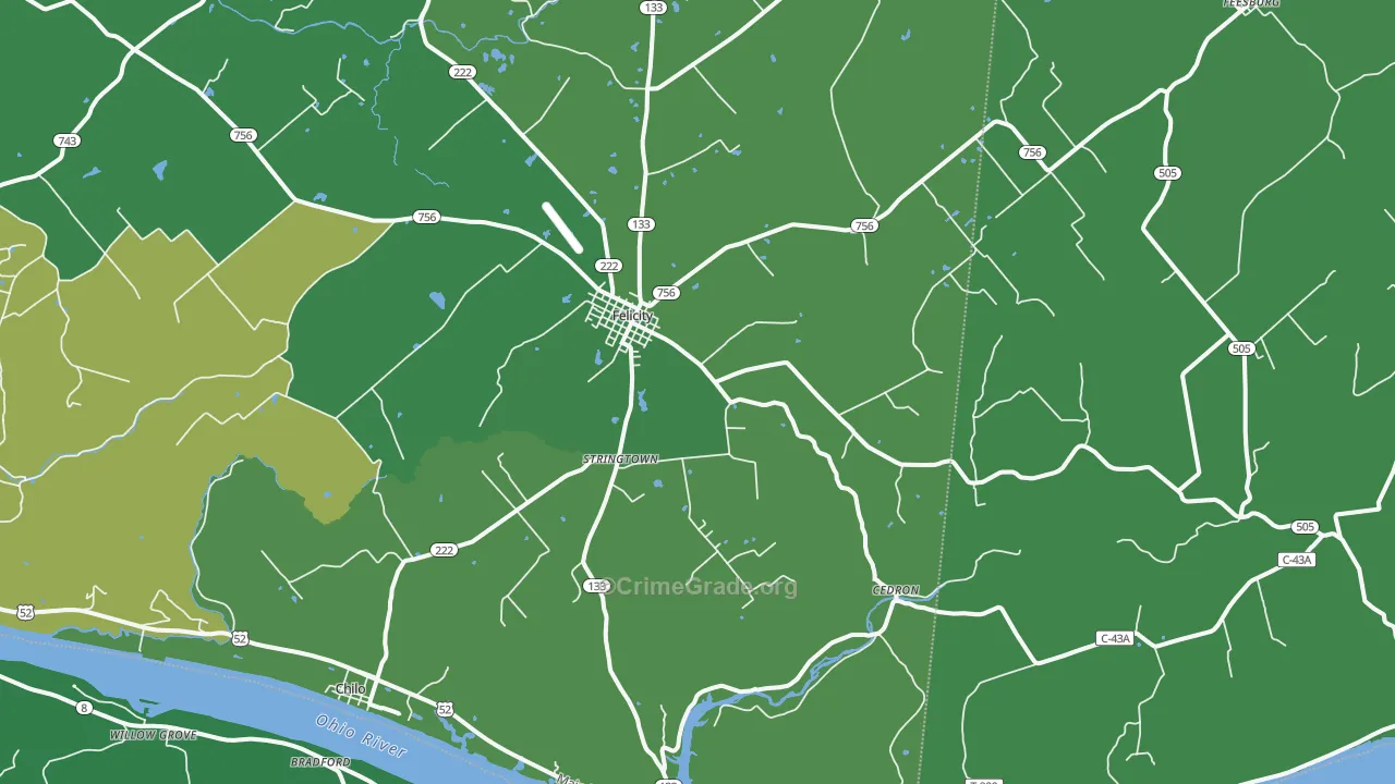 45120, OH Map of Drug-Related Crime Rates