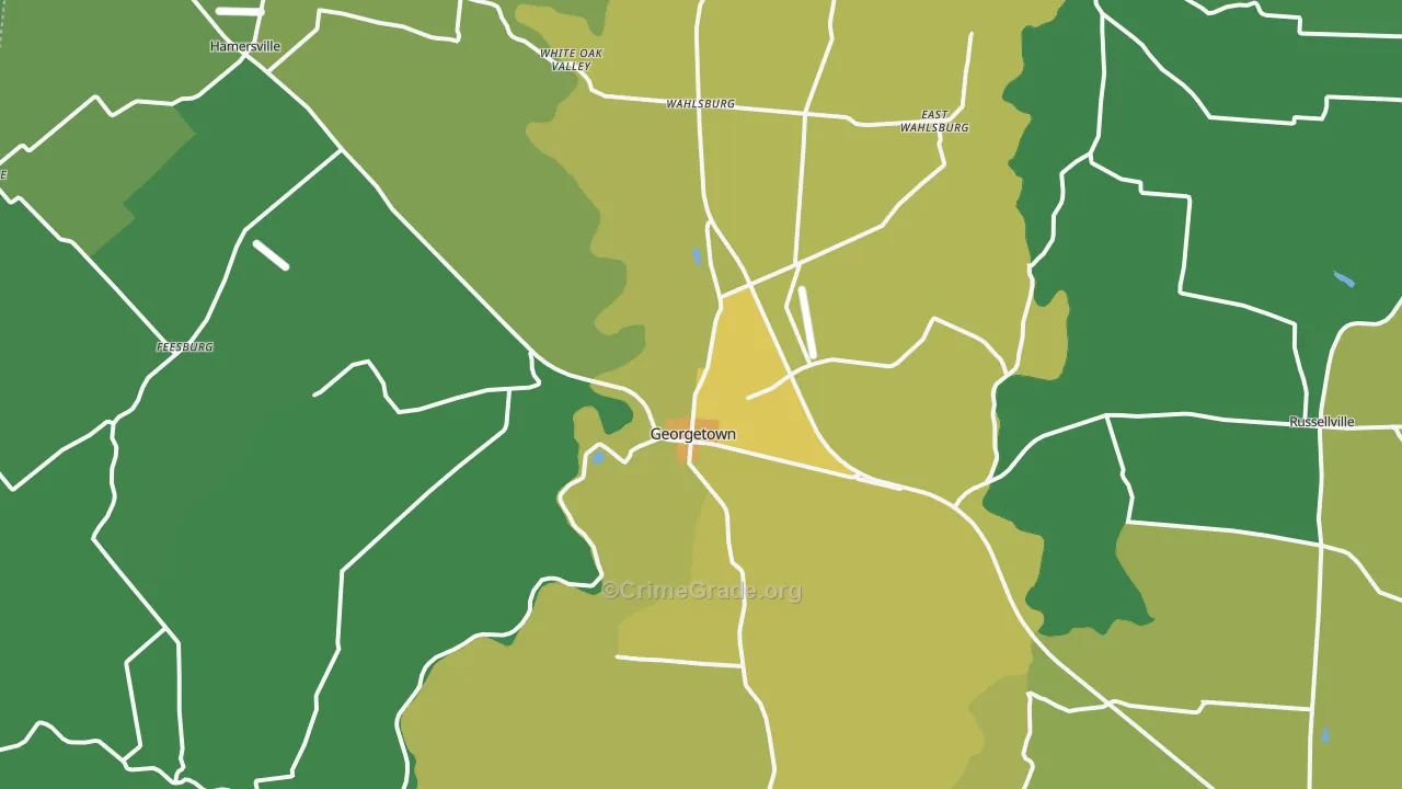 45121, OH Map of Drug-Related Crime Rates
