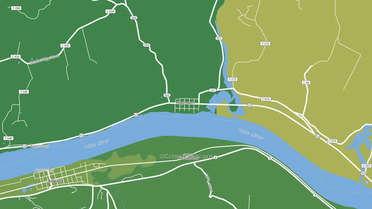 45131, OH Map of Drug-Related Crime Rates