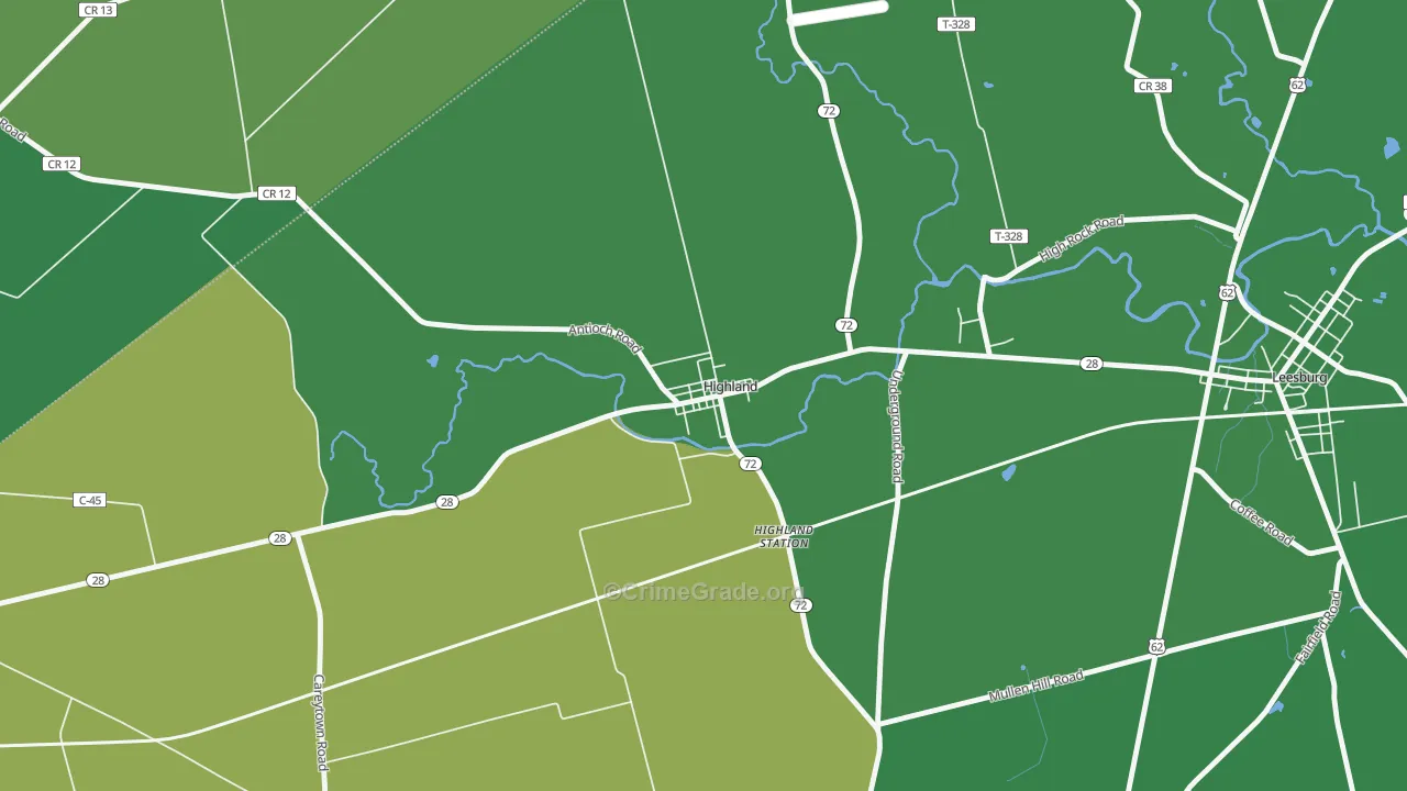 45132, OH Map of Drug-Related Crime Rates