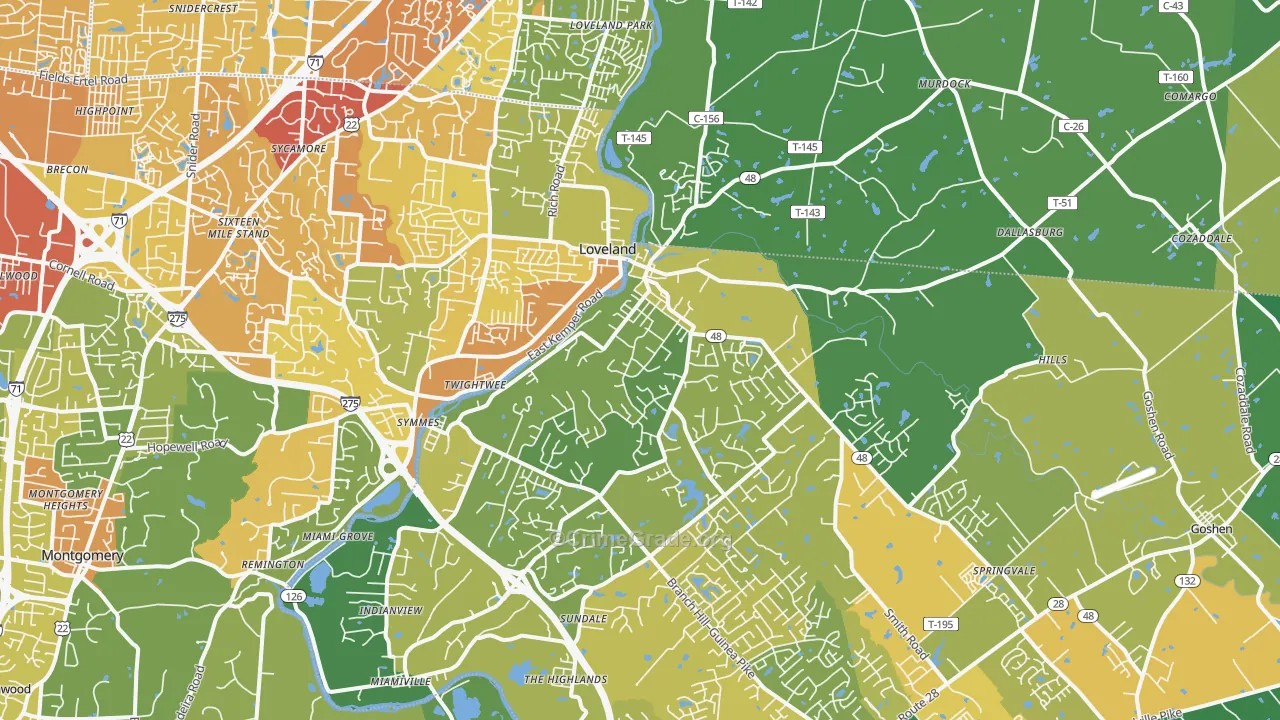 45140, OH Map of Drug-Related Crime Rates