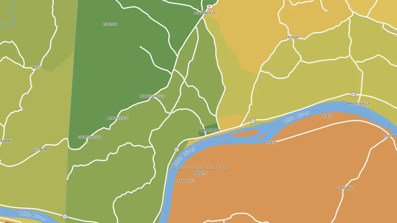 45144, OH Map of Drug-Related Crime Rates