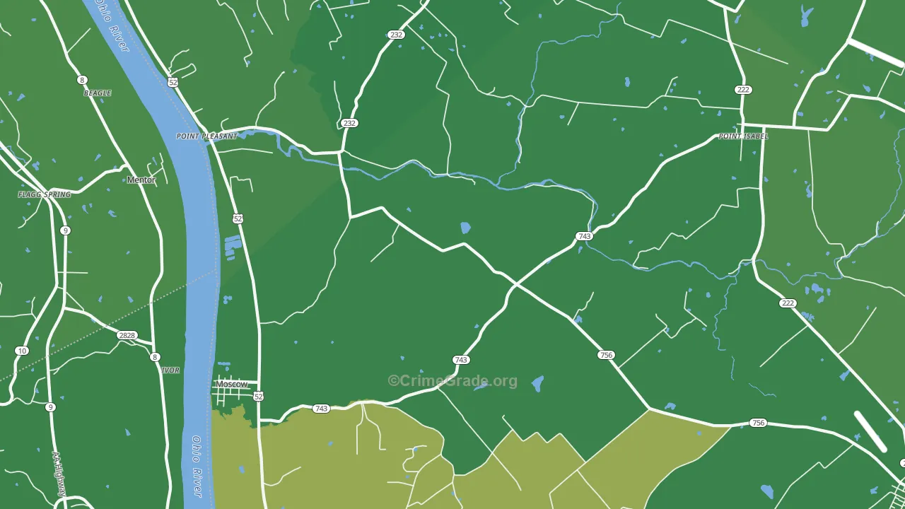 45153, OH Map of Drug-Related Crime Rates