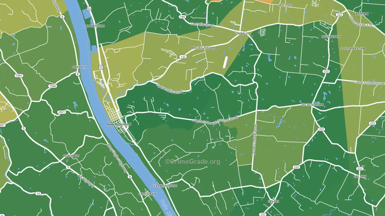 45157, OH Map of Drug-Related Crime Rates