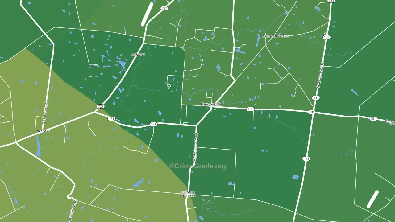 45158, OH Map of Drug-Related Crime Rates